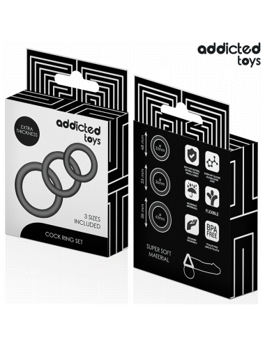 ADDICTED TOYS - SET OF SILICONE RINGS MODEL 1