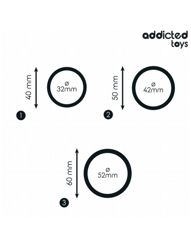 ADDICTED TOYS - SET OF SILICONE RINGS MODEL 2