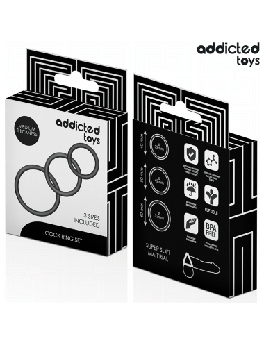 ADDICTED TOYS - SET OF SILICONE RINGS MODEL 2