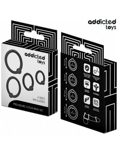 ADDICTED TOYS - SET OF PRESSURE SILICONE RINGS