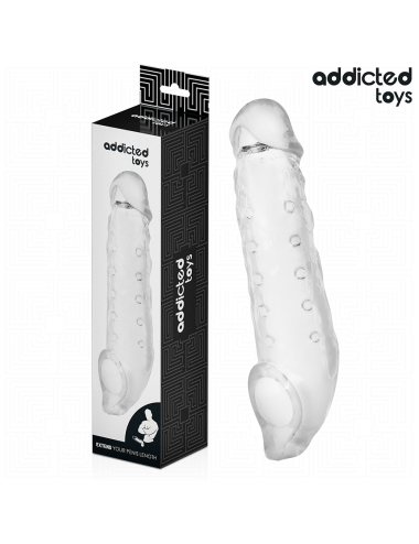 ADDICTED TOYS - TRANSPARENT PENIS EXTENSON SIZE S 23 CM