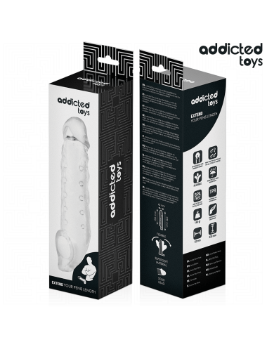 ADDICTED TOYS - TRANSPARENT PENIS SHEATH SIZE M 27 CM