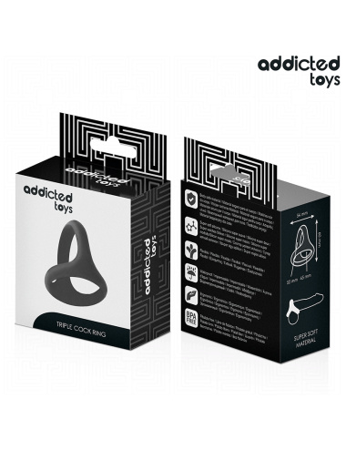 ADDICTED TOYS - THICK TRIPLE PENIS RING