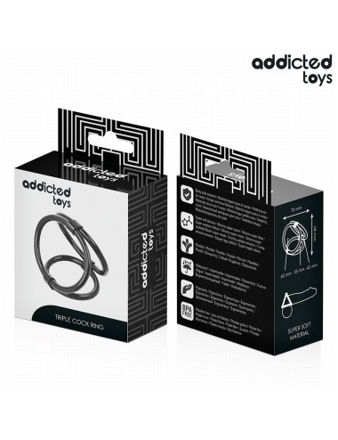 ADDICTED TOYS - TRIPLE PENIS RING