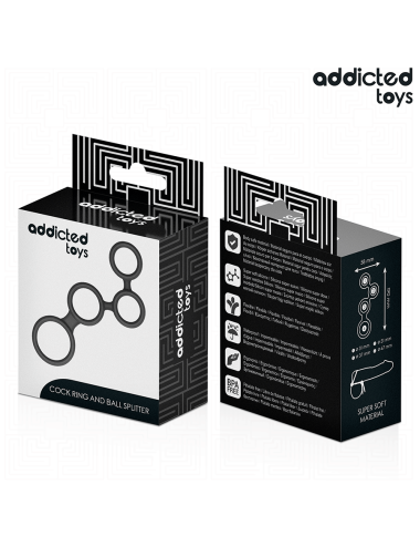 ADDICTED TOYS - PENIS RING WITH DIVIDERS FOR TESTICLES