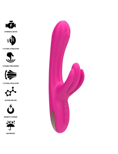 INTENSE - BRITNEY MULTIFUNCTION RABBIT VIBRATOR 23 CM PINK