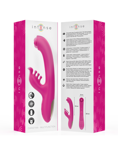 INTENSE - CHRISTINA MULTIFUNCTION RABBIT VIBRATOR 22.5 CM PINK