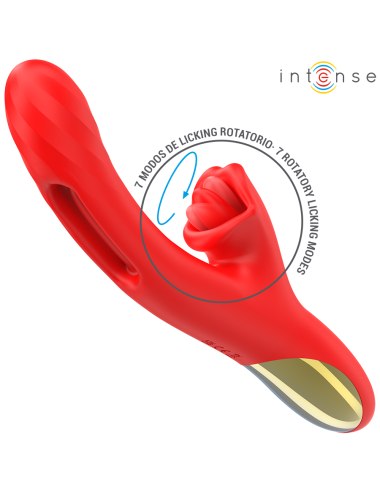 INTENSE - JESSICA MULTIFUNCTION VIBRATOR CLITORIS STIMULATION 24.8 CM RED