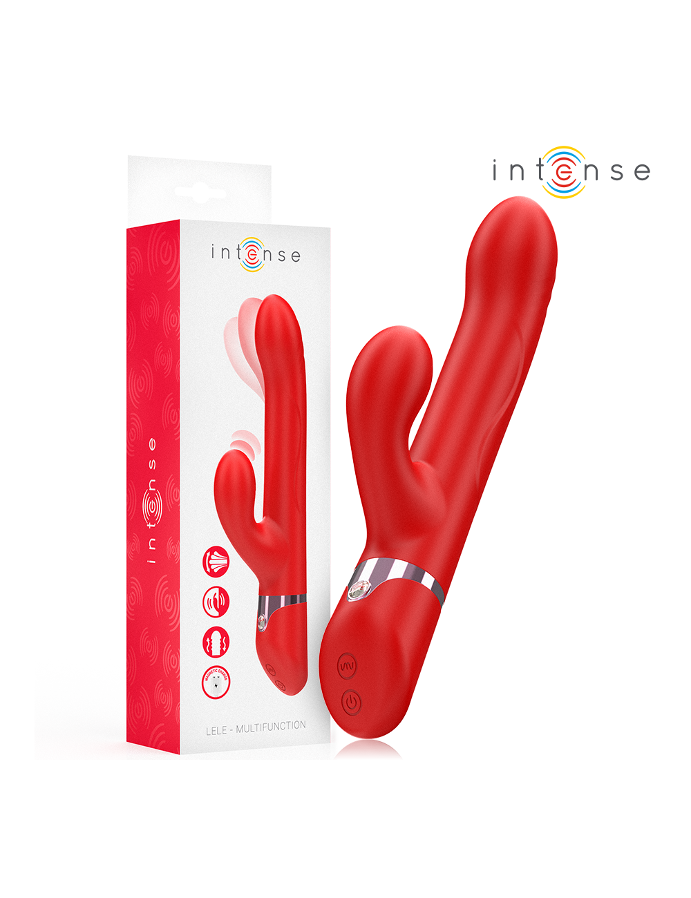 INTENSE - LELE MULTIFUNCTION VIBRATOR ROTATING & OSCILLATION & STIMULATION RED INTENSE - LELE MULTIFUNCTION VIBRATOR ROTATING & OSCILLATION & STIMULATION RED