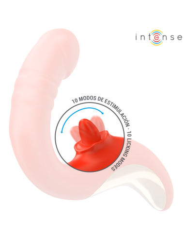 INTENSE - PAULINA VIBRATOR AND STIMULATOR IN U SHAPE RED