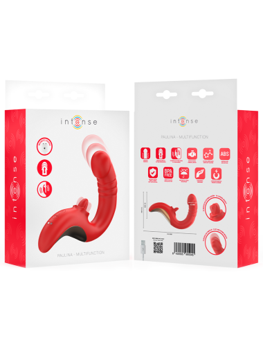 INTENSE - PAULINA VIBRATOR AND STIMULATOR IN U SHAPE RED