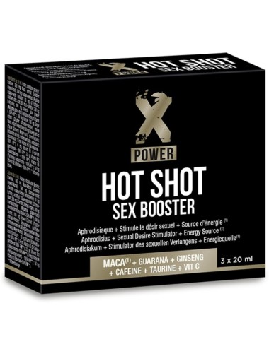 X POWER - HOT SHOT SEX BOOSTER INCREASE LIBIDO 3 X 20 ML