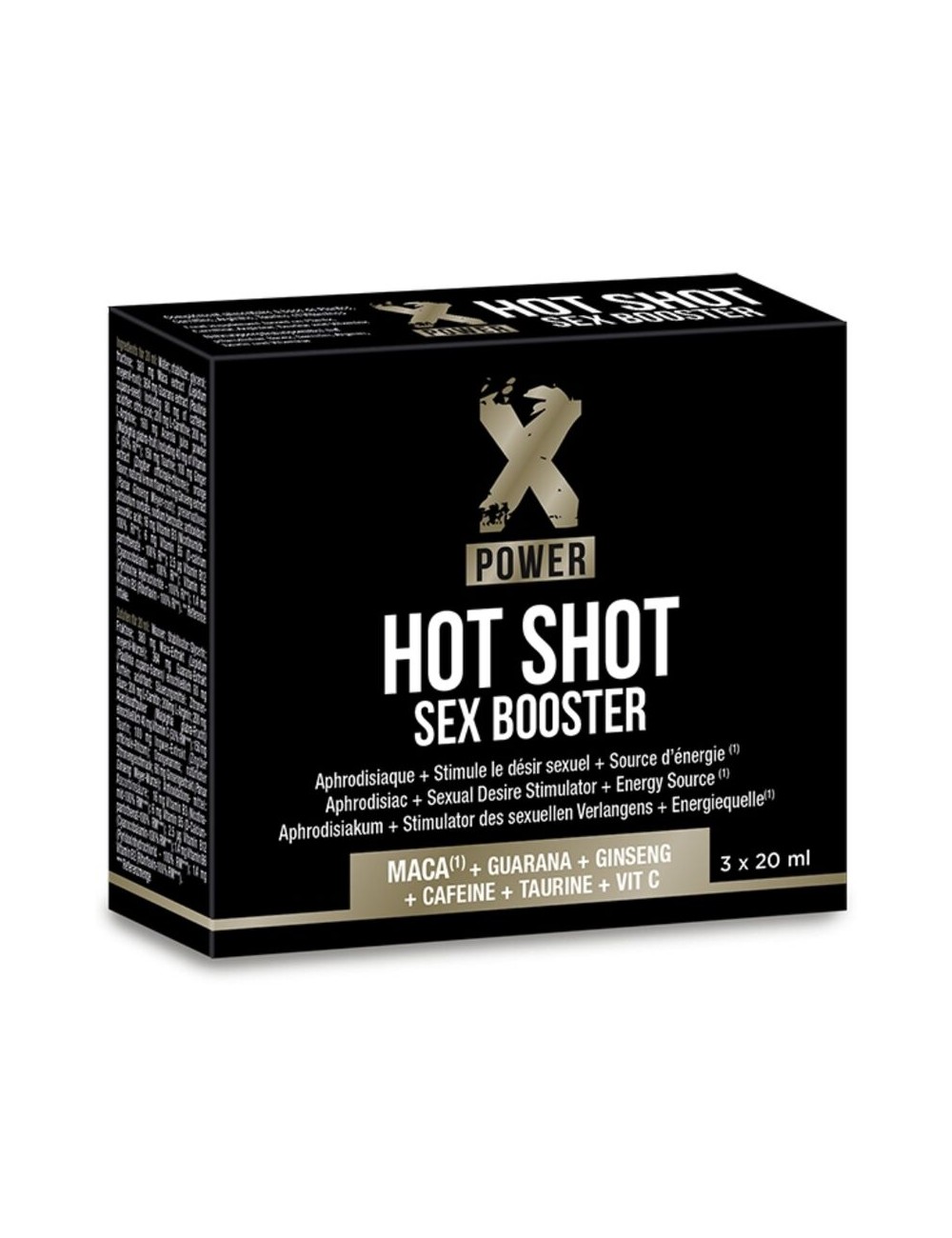 X POWER - HOT SHOT SEX BOOSTER INCREASE LIBIDO 3 X 20 ML