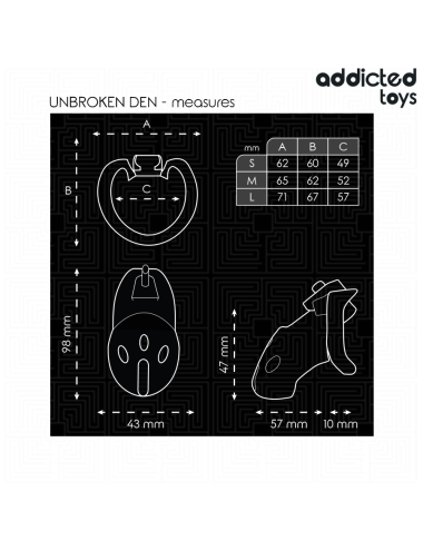 ADDICTED TOYS LOCKED - UNBROKEN DEN PENIS CAGE 9.8 CM