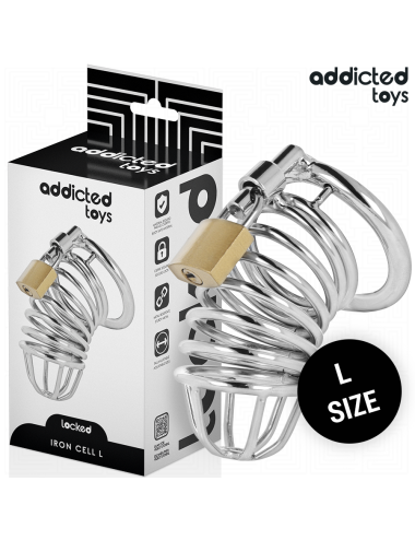 ADDICTED TOYS LOCKED - IRON CELL METAL PENIS CAGE 5 CM SIZE L