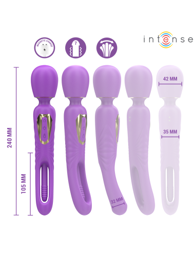 INTENSE - CHRISTY VIBRATING WAND WITH FLIPPING TONGUE