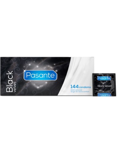 PASANTE - BLACK VELVET CONDOMS BOX 144 UNITS