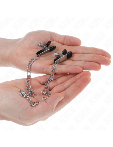 KINK - FLAT CHAIN NIPPLE CLAMPS SILVER 34 CM