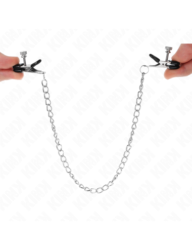 KINK - FLAT CHAIN NIPPLE CLAMPS SILVER 34 CM