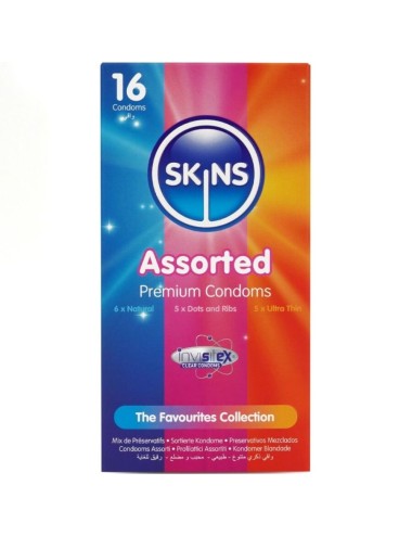 SKINS - ASSORTED PREMIUM CONDOMS PACK 16