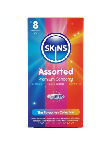 SKINS - ASSORTED PREMIUM CONDOMS PACK 8