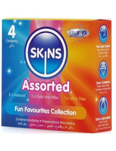 SKINS - ASSORTED PREMIUM CONDOMS PACK 4