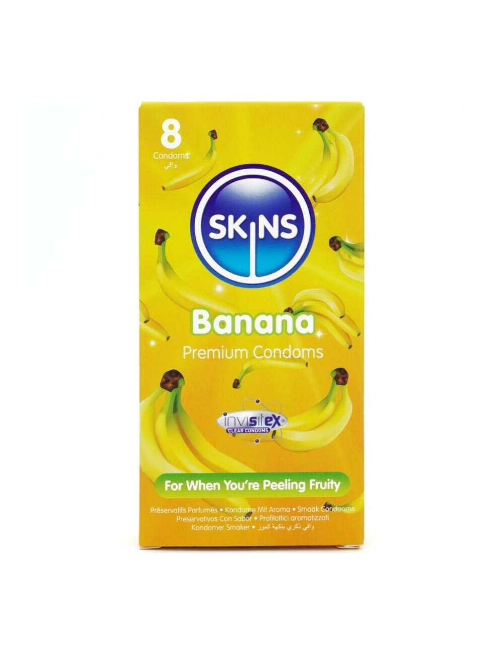 SKINS - BANANA PREMIUM CONDOMS PACK 8 SKINS - BANANA PREMIUM CONDOMS PACK 8