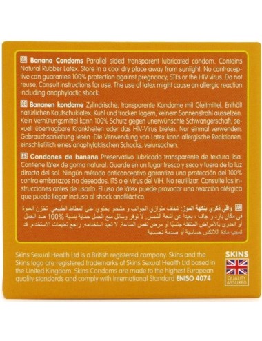 SKINS - BANANA PREMIUM CONDOMS PACK 4