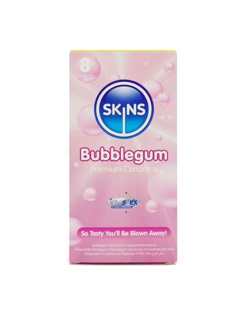 SKINS - BUBBLEGUM PREMIUM CONDOMS PACK 8 SKINS - BUBBLEGUM PREMIUM CONDOMS PACK 8