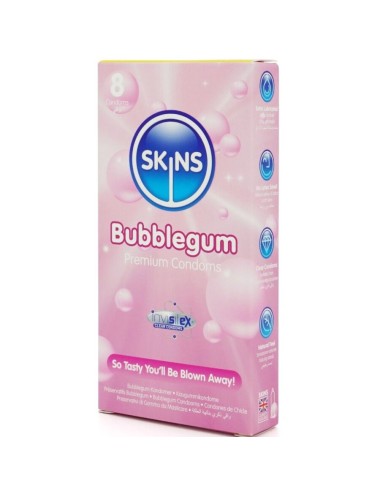 SKINS - BUBBLEGUM PREMIUM CONDOMS PACK 8