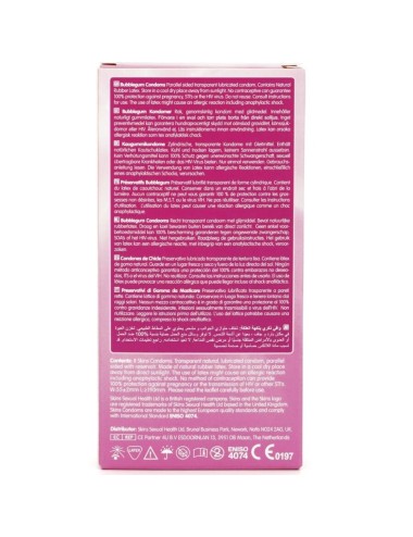 SKINS - BUBBLEGUM PREMIUM CONDOMS PACK 8