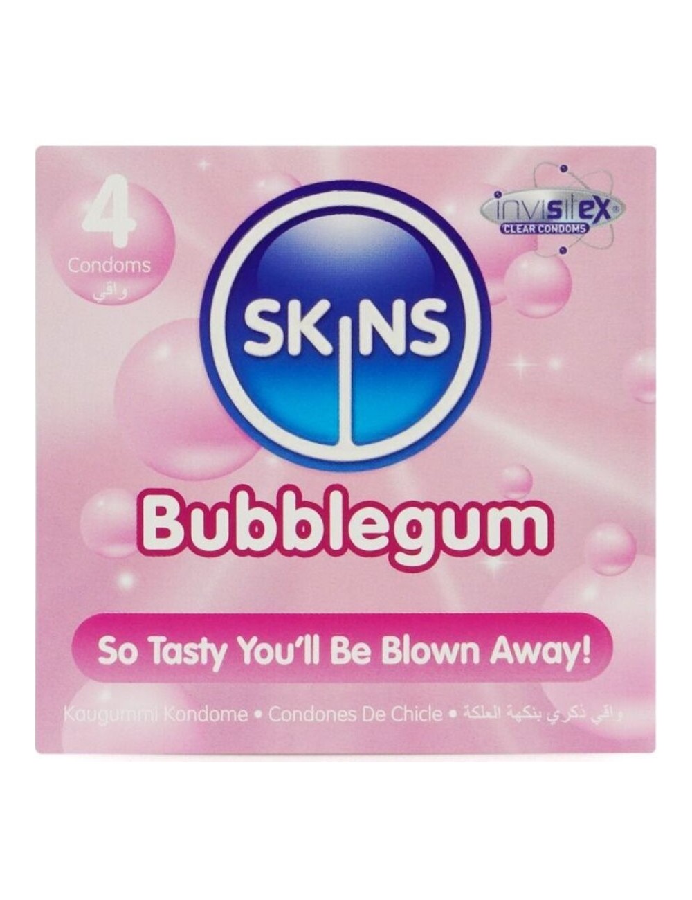 SKINS - BUBBLEGUM PREMIUM CONDOMS PACK 4 SKINS - BUBBLEGUM PREMIUM CONDOMS PACK 4