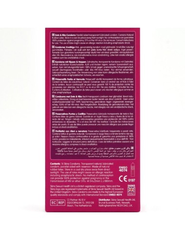 SKINS - DOTS & RIBS PREMIUM CONDOMS PACK 16