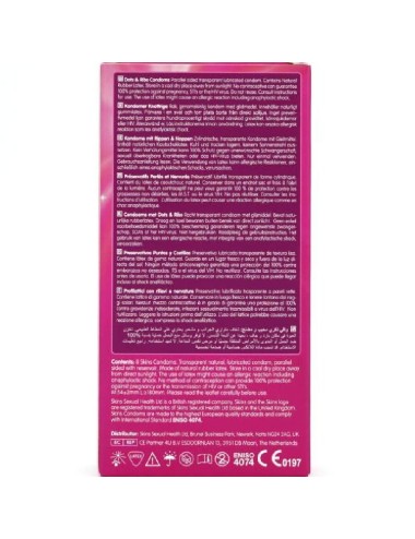 SKINS - DOTS & RIBS PREMIUM CONDOMS PACK 8