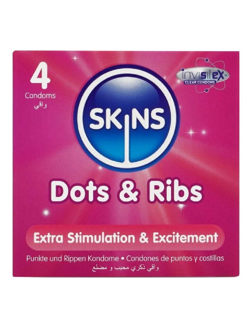 SKINS - DOTS & RIBS PREMIUM CONDOMS PACK 4 SKINS - DOTS & RIBS PREMIUM CONDOMS PACK 4