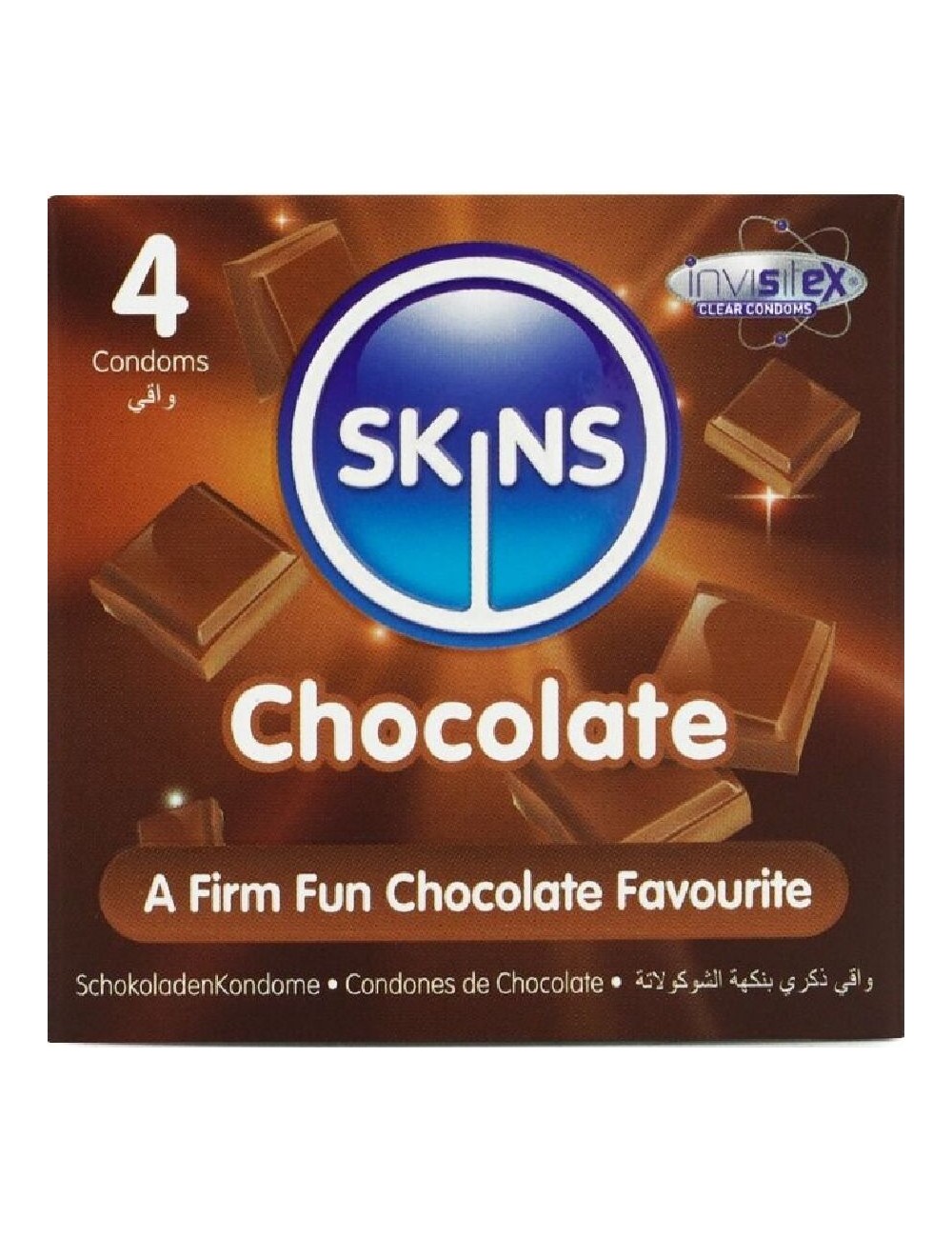SKINS - CHOCOLATE PREMIUM CONDOMS PACK 4 SKINS - CHOCOLATE PREMIUM CONDOMS PACK 4