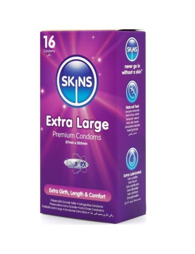 SKINS - EXTRA LARGE PREMIUM CONDOMS PACK 16
