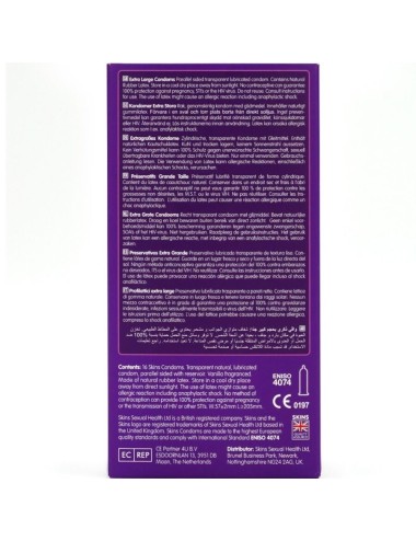 SKINS - EXTRA LARGE PREMIUM CONDOMS PACK 16