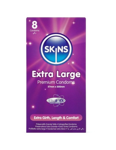 SKINS - EXTRA LARGE PREMIUM CONDOMS PACK 8