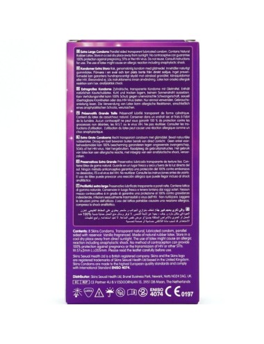 SKINS - EXTRA LARGE PREMIUM CONDOMS PACK 8