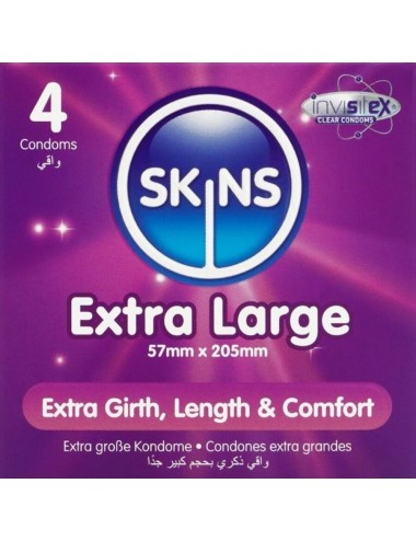 SKINS - EXTRA LARGE PREMIUM CONDOMS PACK 4