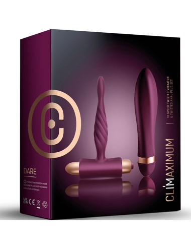 CLIMAXIMUM - DARE KIT TWISTED VIBRATOR + ANAL PLUG BEGINNER