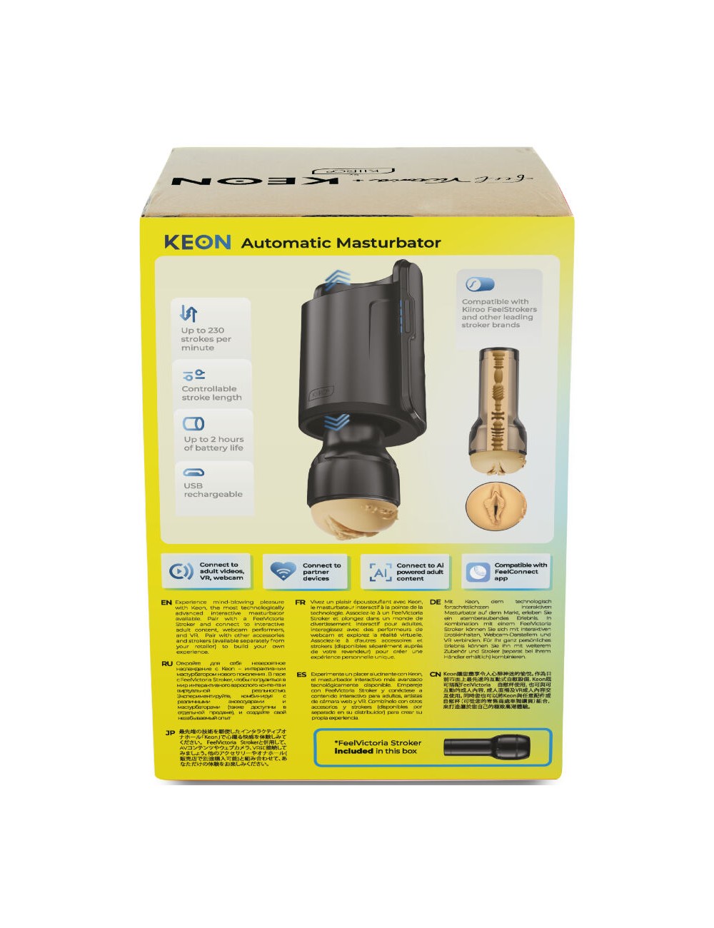 KIIROO - KEON WIFI COMBO VICTORIA JUNE AUTOMATIC MASTURBATOR + FEEL STROKER