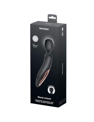 SATISFYER - WAND ERLAND VIBRATING MASSAGER BLACK