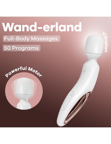 SATISFYER - WAND ERLAND VIBRATING MASSAGER WHITE