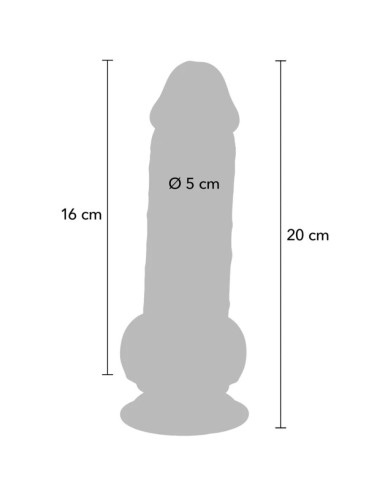 GET REAL - DELUXE REALISTIC PENIS WITH TESTICLES EXTRA THICK 20 CM
