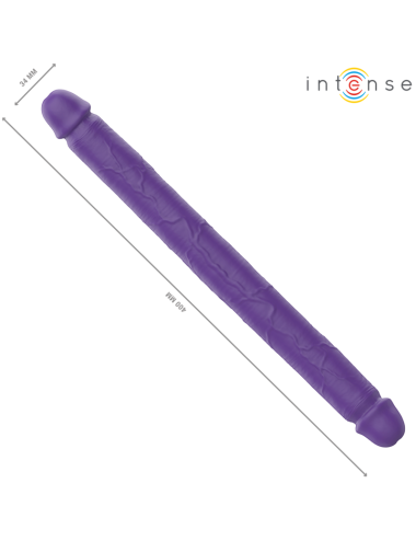 INTENSE - GUNTER DILDO DOUBLE VIBRATOR 40 CM PURPLE REMOTE CONTROL