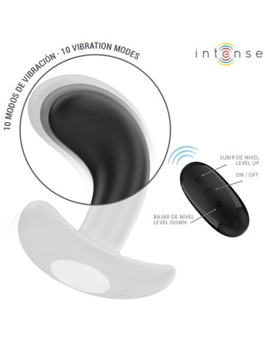 INTENSE - CHANDLER ANAL PLUG 10 VIBRATIONS BLACK REMOTE CONTROL