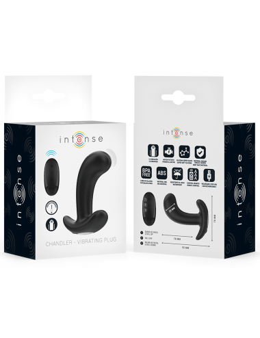 INTENSE - CHANDLER ANAL PLUG 10 VIBRATIONS BLACK REMOTE CONTROL
