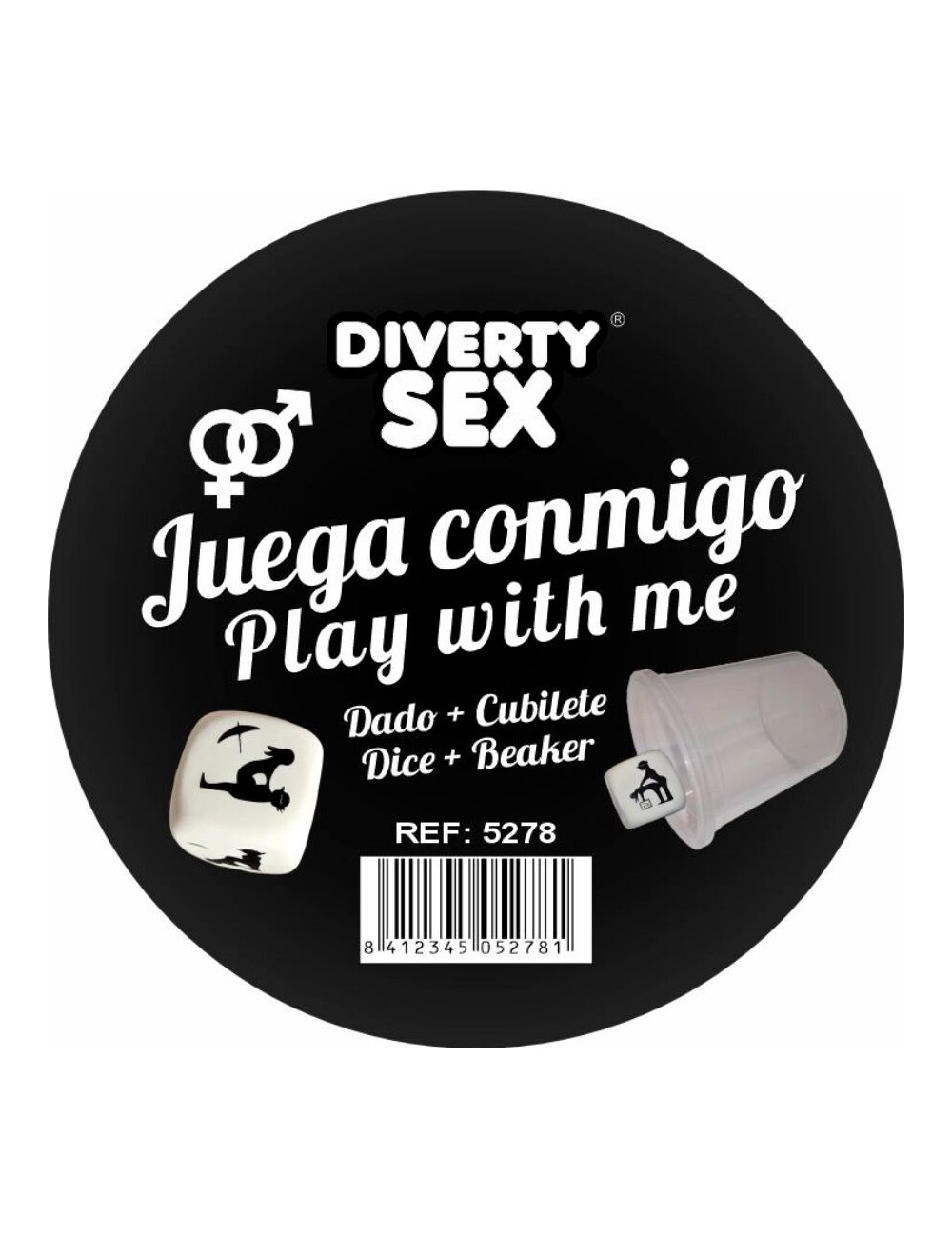 DIABLO PICANTE - WHITE HARD DICE WITH POSITIONS AND CUBE